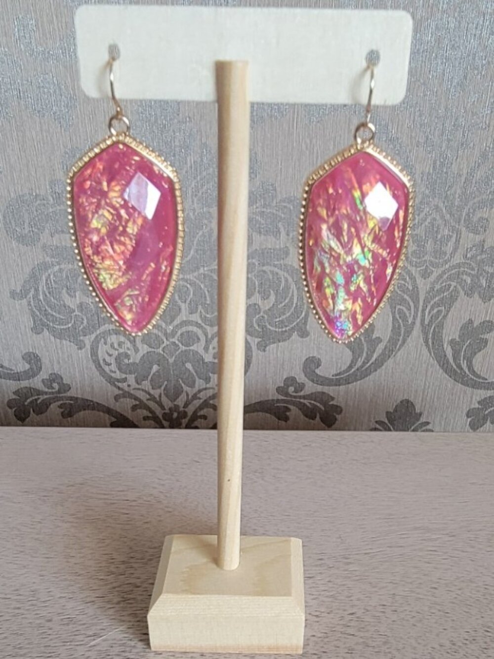 Miara Pink Opal Petal Earrings
